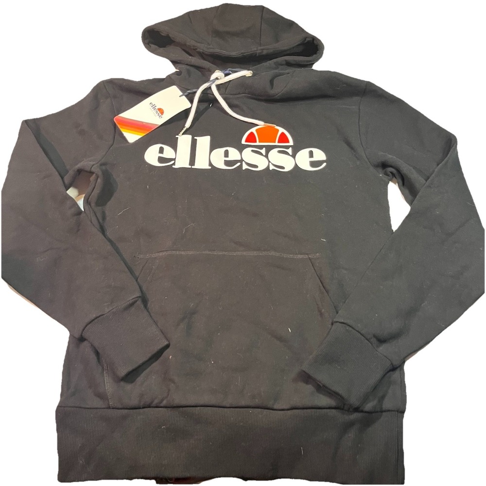Nwt Men's Ellesse SL Gottero Oh Hoody Pull-Over Hoodie Size Small Color Black